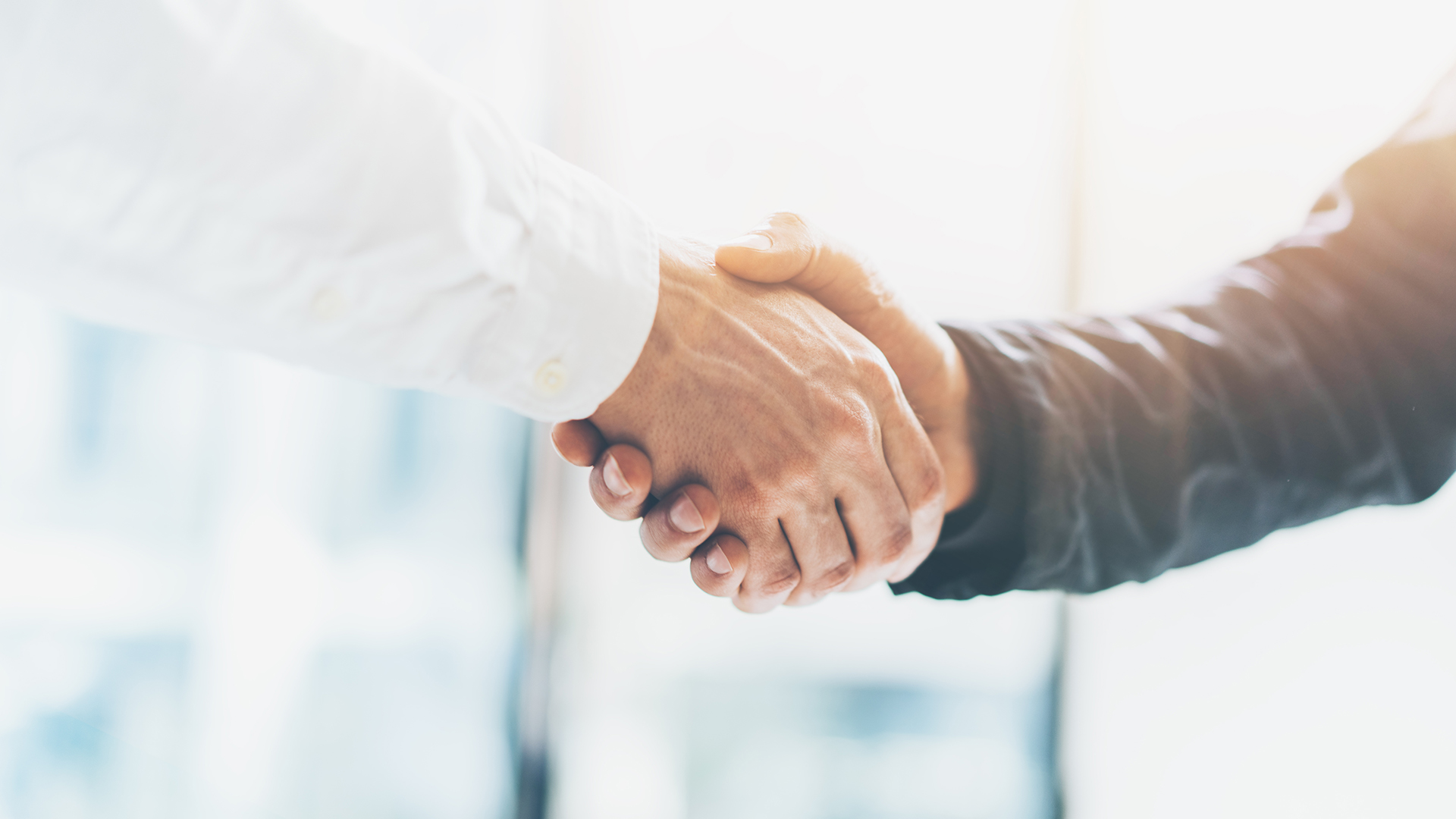 Banner picture of contact page - handshake